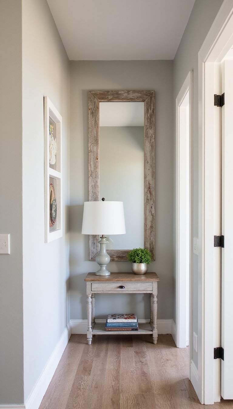 Distressed Mirror Frame Using Wood Molding Scraps