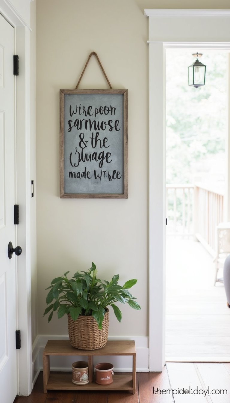 Painted Galvanized Metal Signs With Chalk Lettering