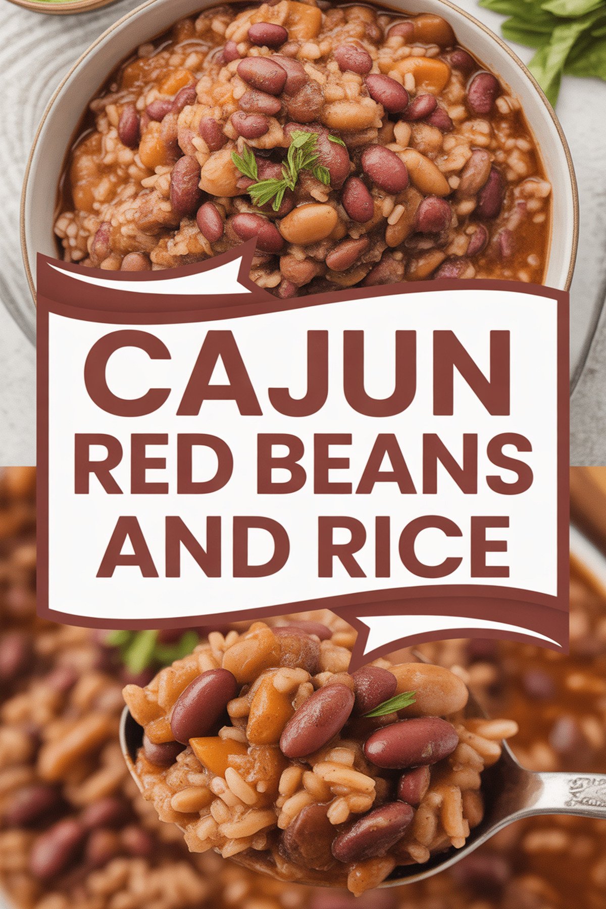 Cajun Red Beans and Rice recipe idea in stylish layout