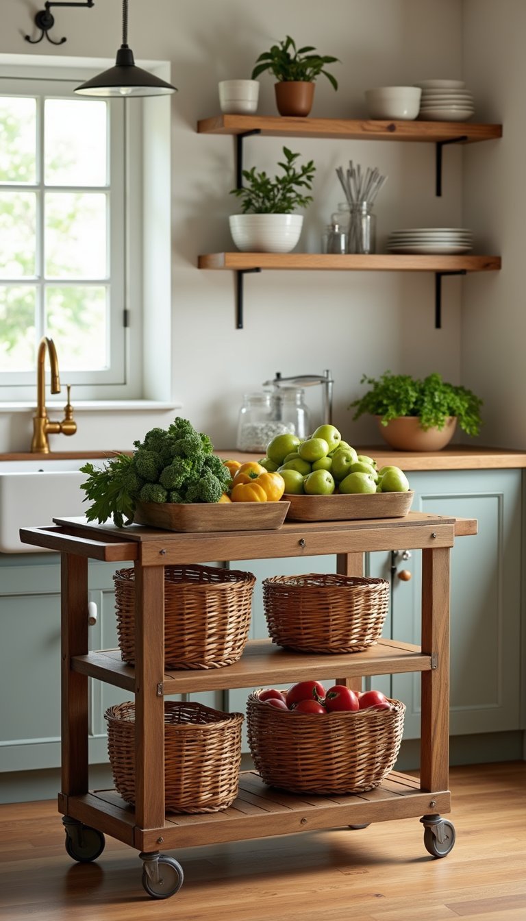 Carrito De Cocina Para Frutas Y Verduras Frescas