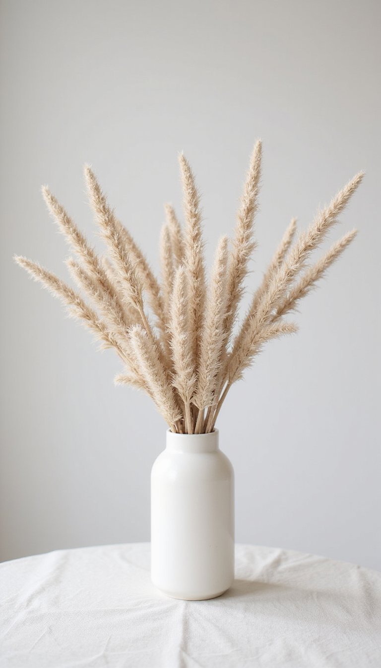 Centro Monocromo Con Tallo Blanqueado