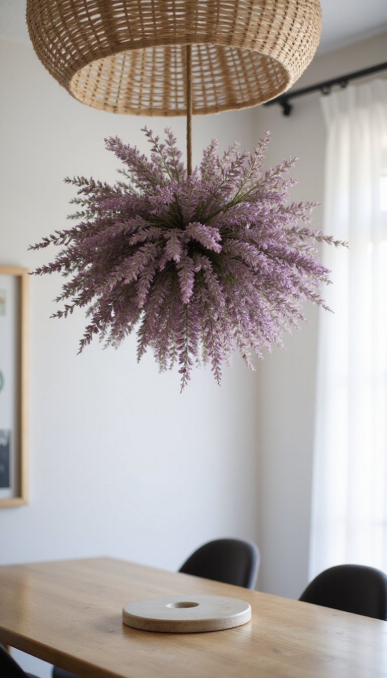 Esfera Colgante De Flores Secas Para Mesa