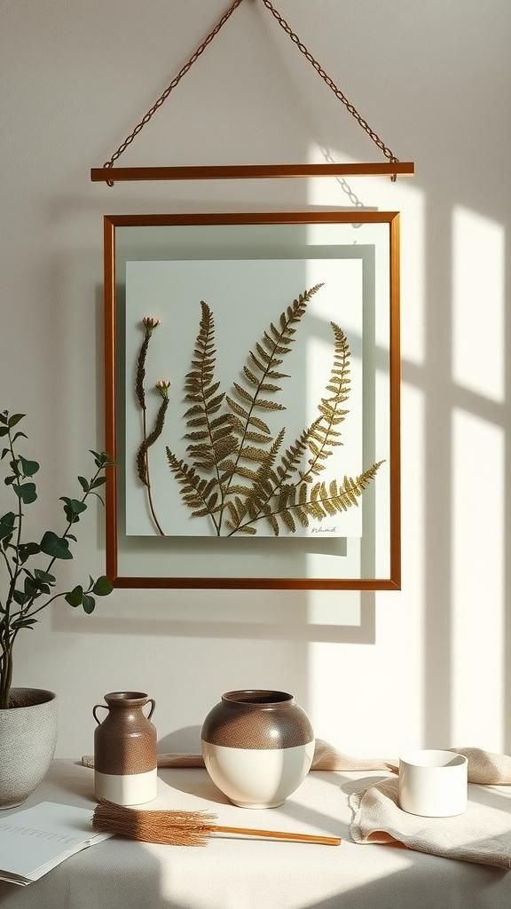 Pressed Botanical Floating Frame Hanging