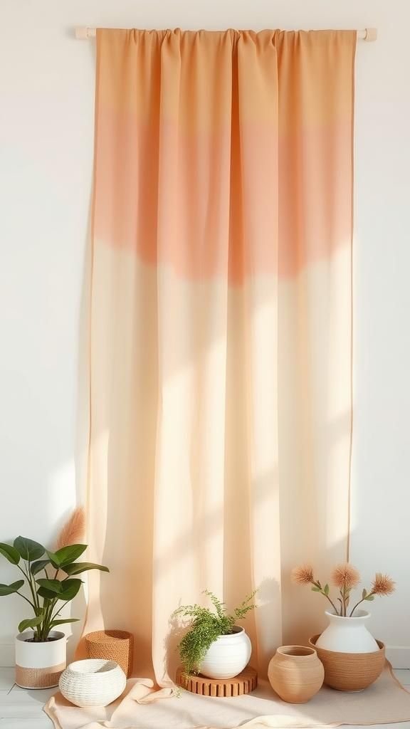 Tie-Dye Gauze Fabric Draped Wall Scarf