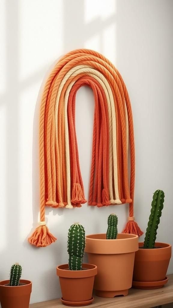 Yarn Rainbow With Earthy Desert Palette