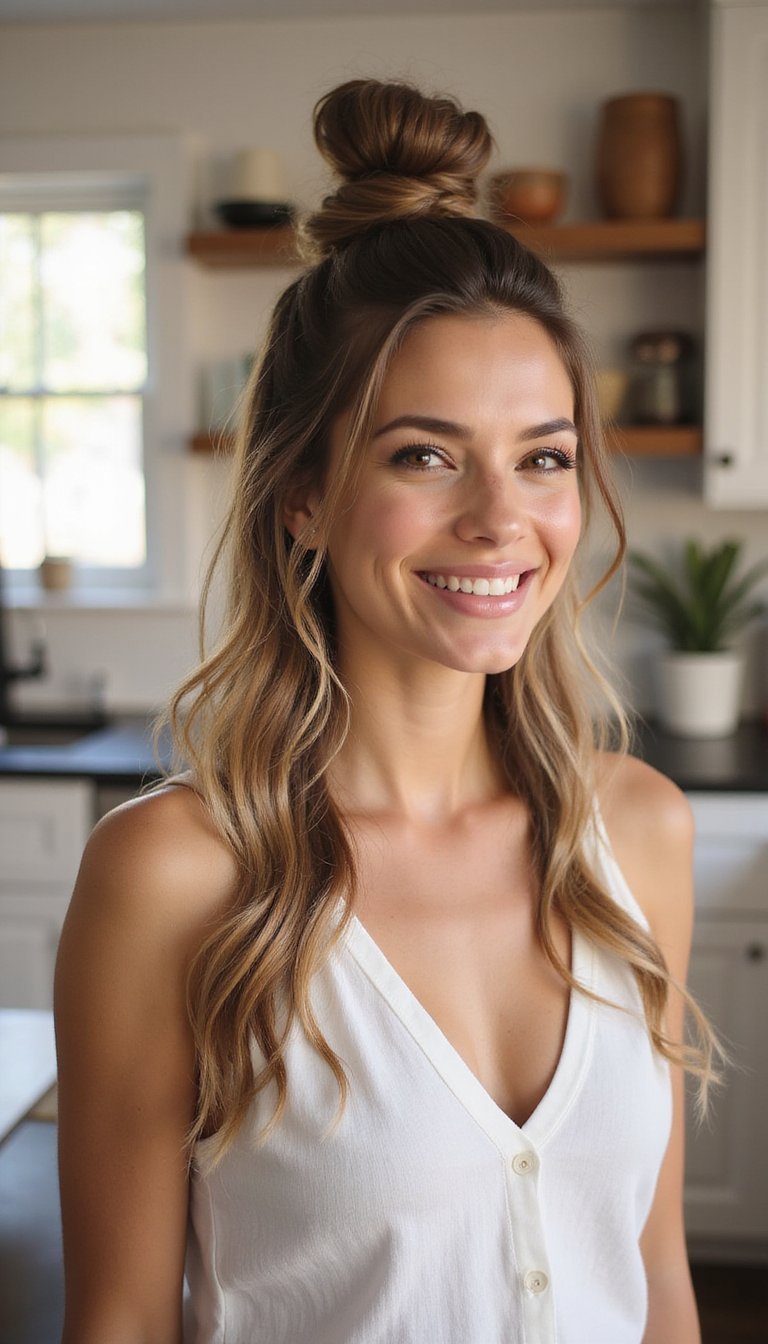 Casual Top Knot That Stays All Day