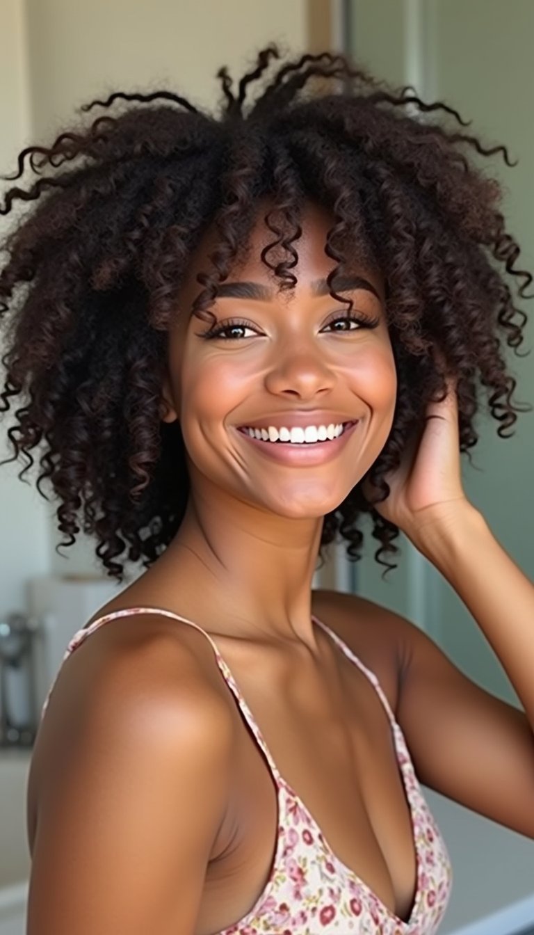 Natural Coils Wash-And-Go With Defined Shape