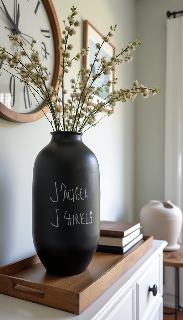 Chalkboard Painted Vase For Changing Moods