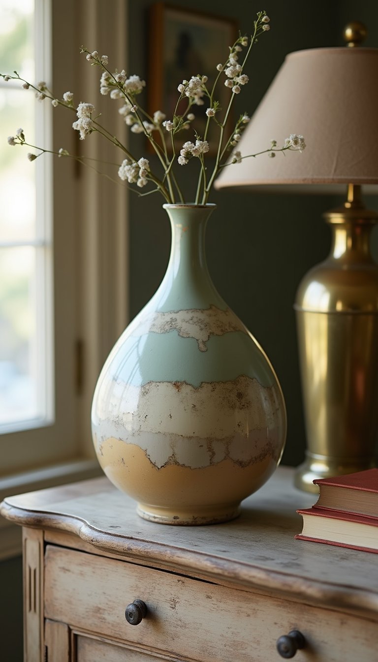 Layered Washes For Chalky Vintage Look Vases