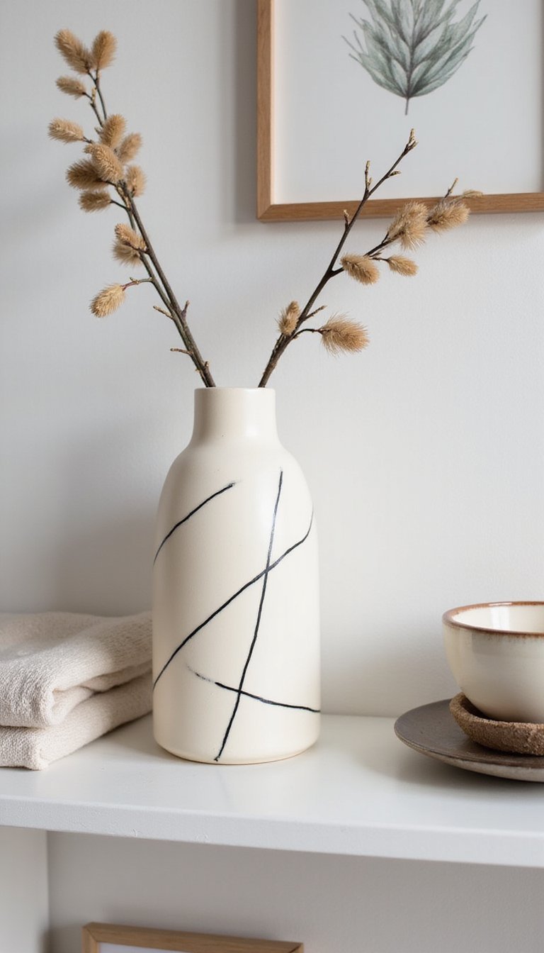 Minimal Line Art With Painter's Tape Accents