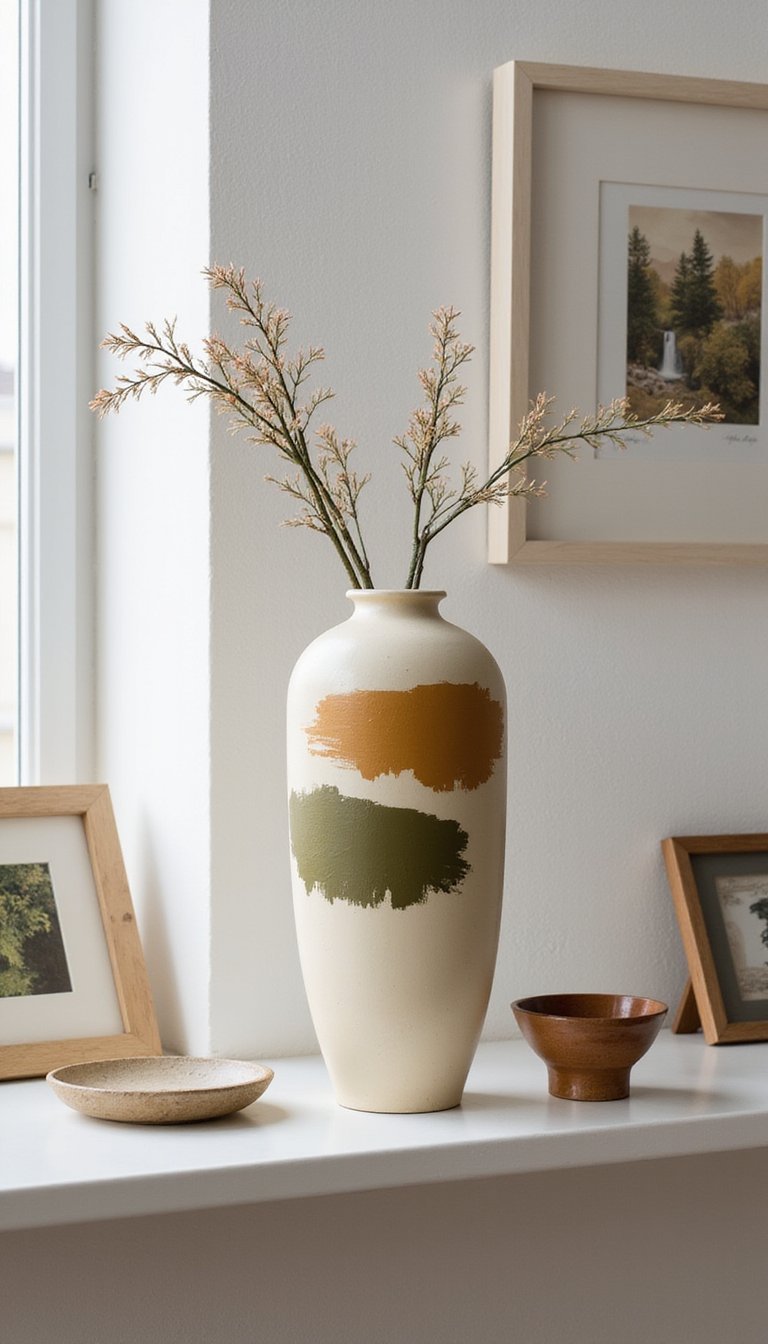 Painterly Brush Stroke Abstract Vase Design