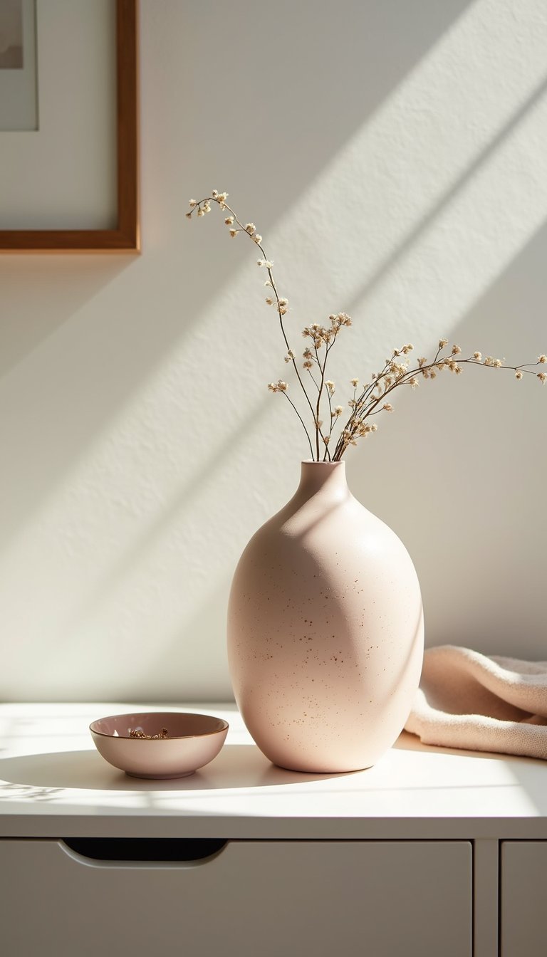 Satin Pastel Wash With Subtle Gold Flecks