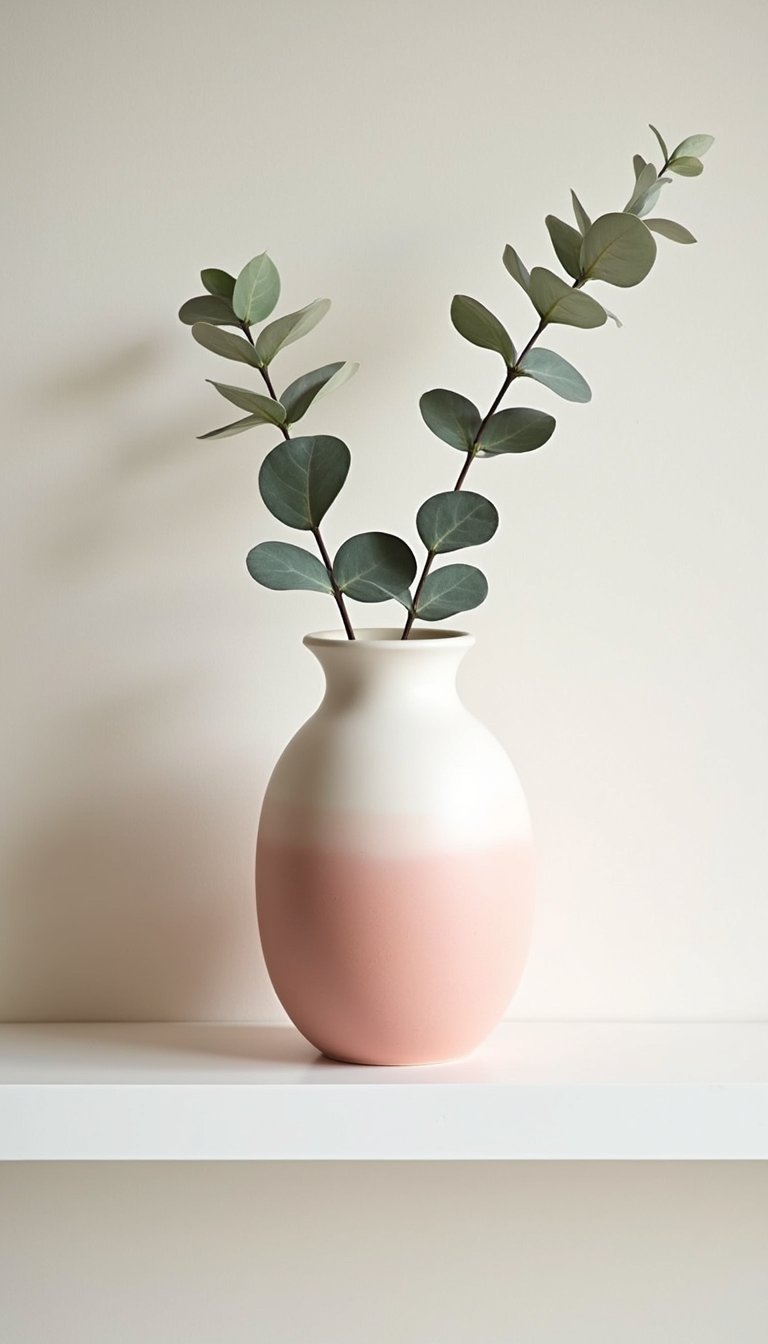 Soft Ombre Pastel Vase For Shelves