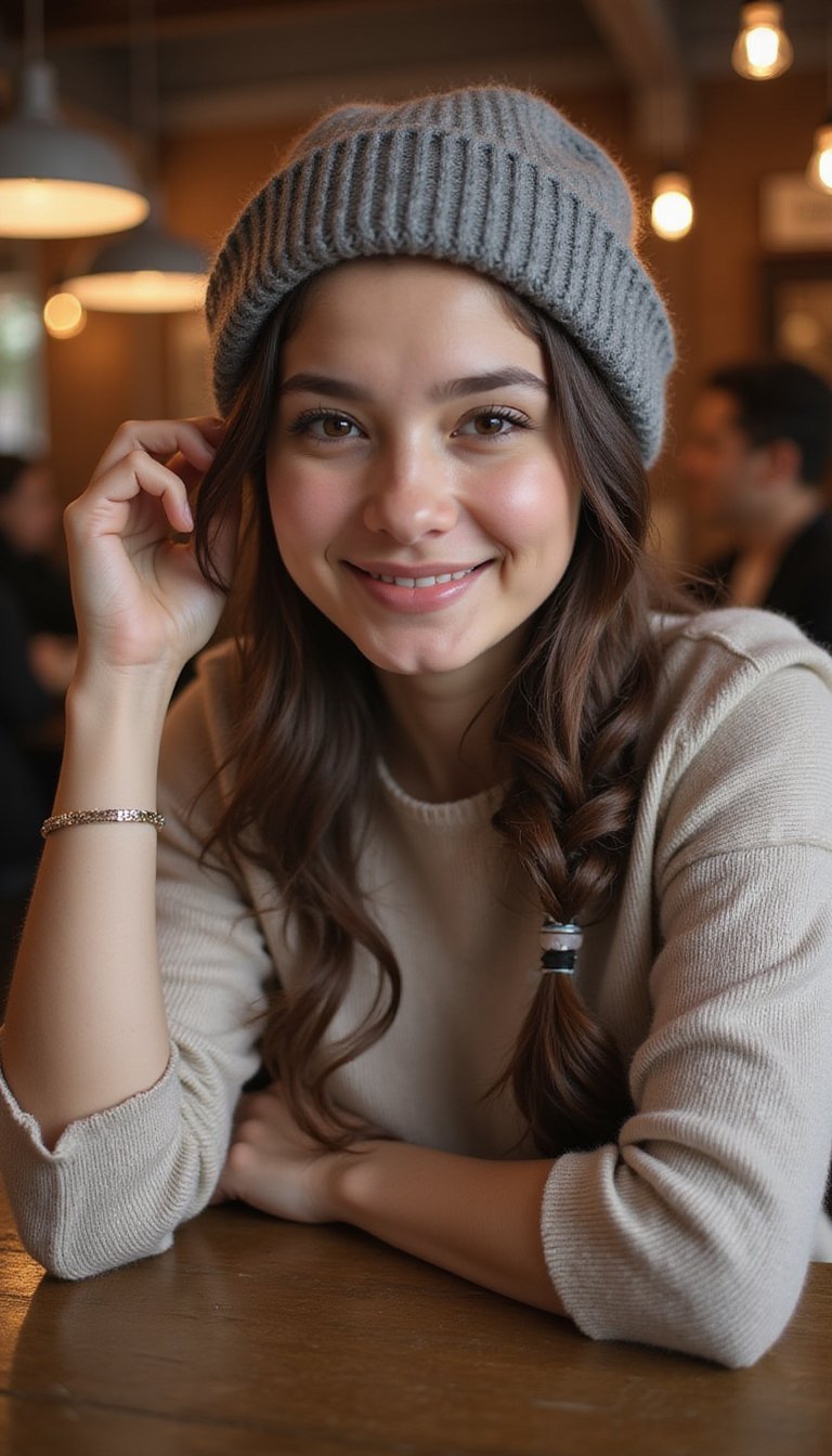 Hidden Braid Tucked Under A Hat