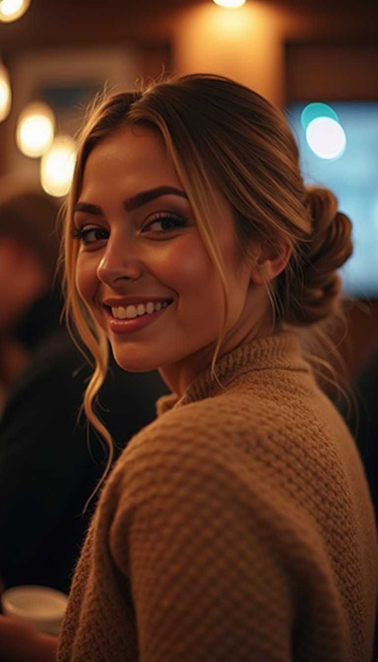 Twisted Low Bun For Après Drinks