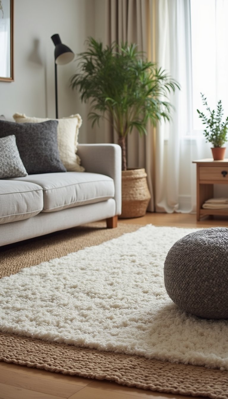 Rug Layering For Warmth And Subtle Pattern