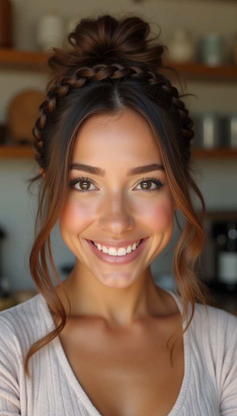 Braided Crown That Feels Warm And Festive