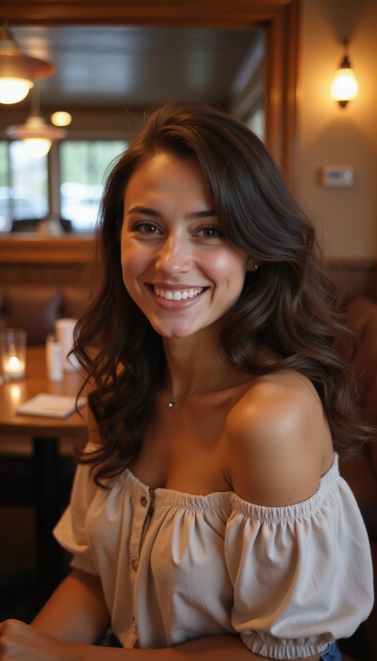 Side-Swept Curls For Romantic Dinner Lighting