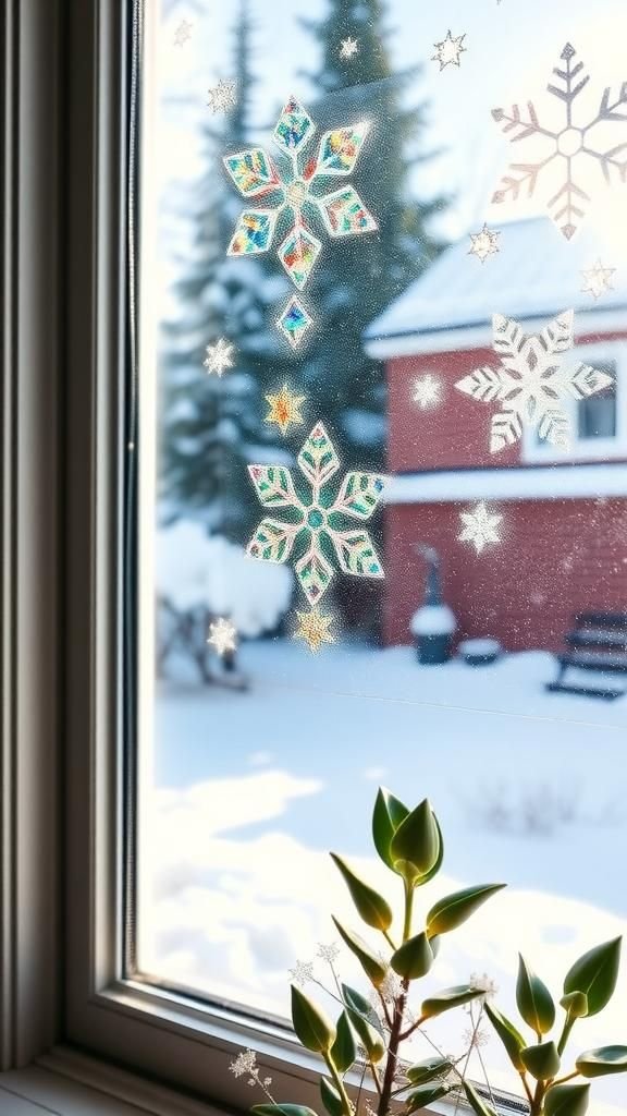 Crystal Gel Snowflake Window Clings