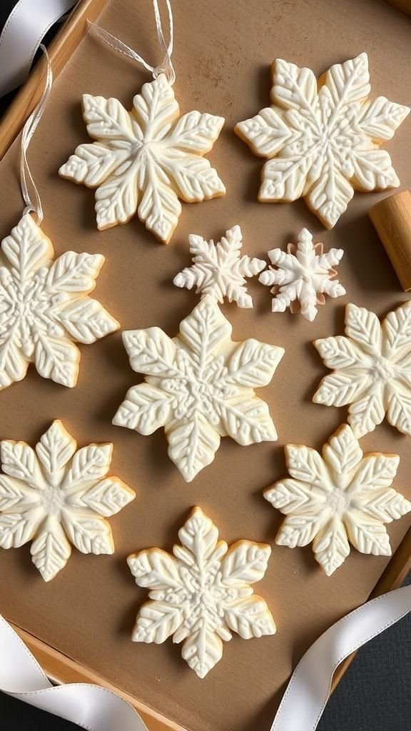 Salt Dough Snowflake Keepsake Ornaments