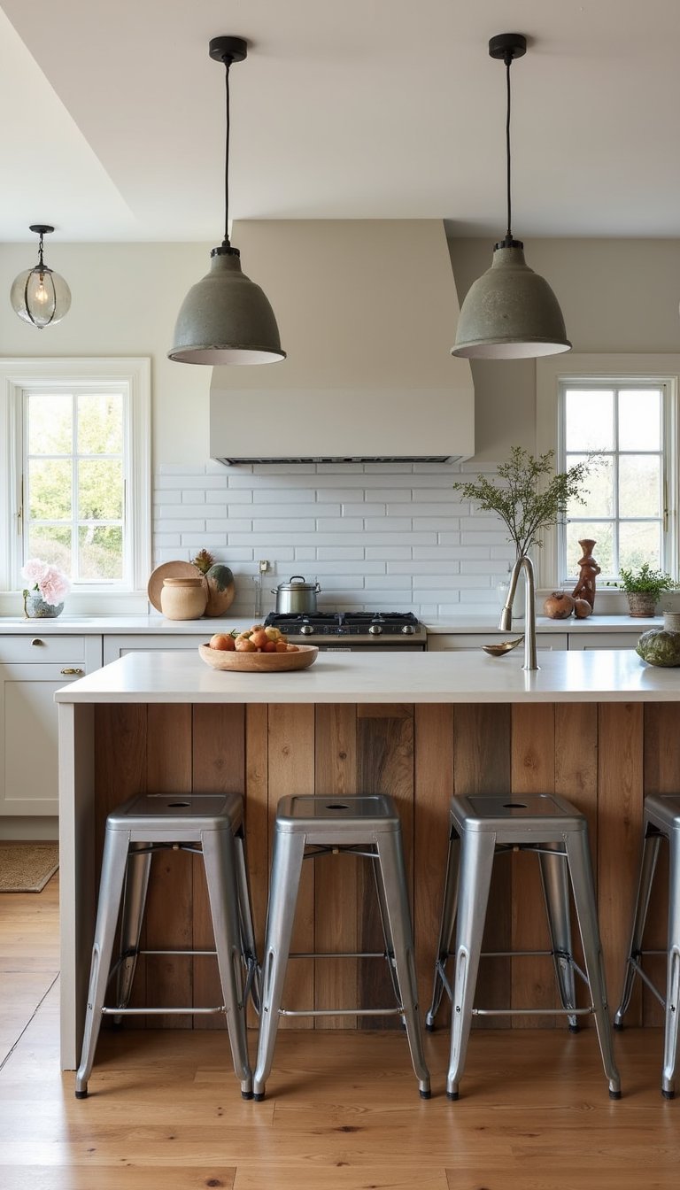 Barra De Cocina Con Tablas Reutilizadas