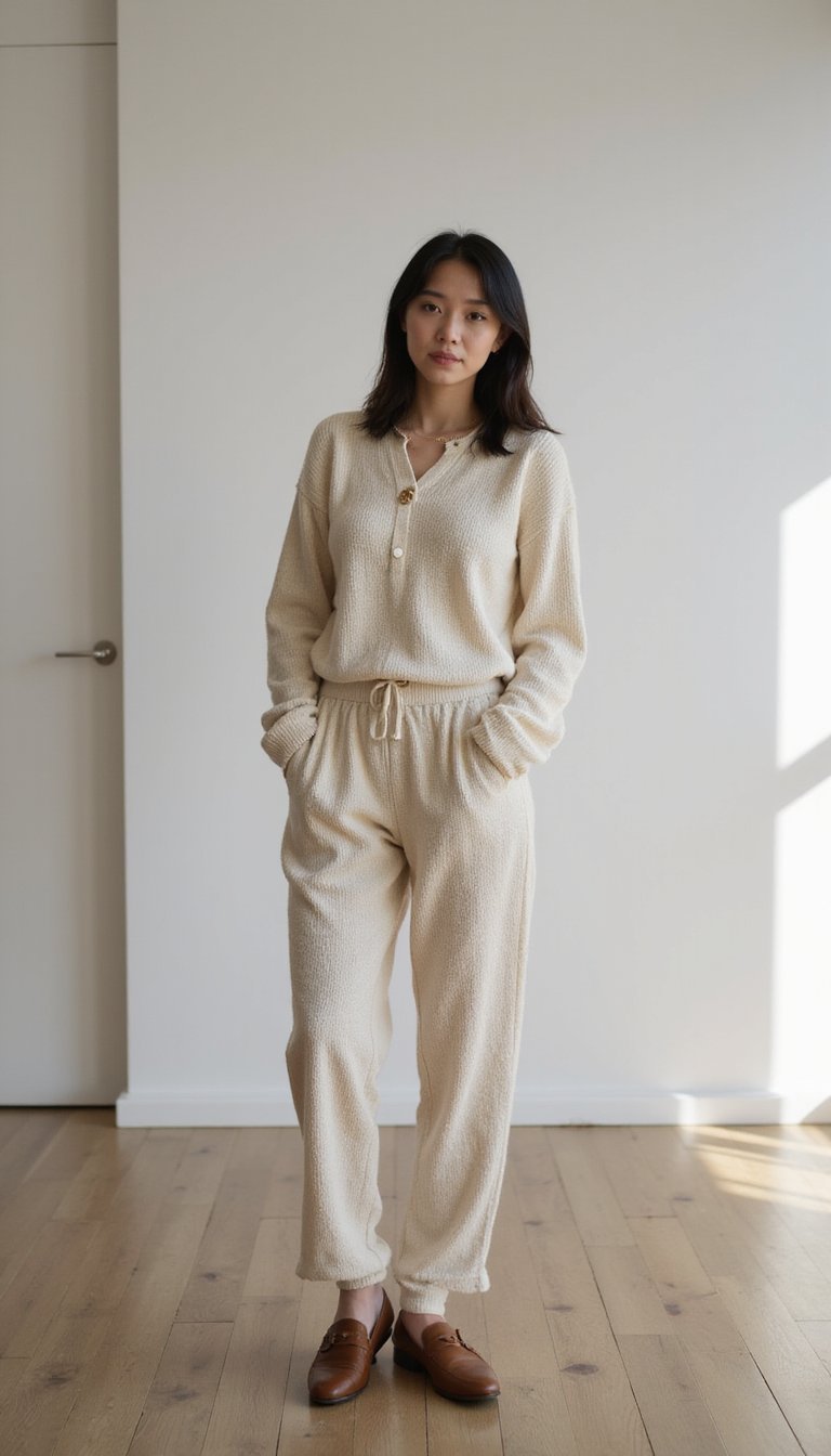 Knit Co-Ord Set With Minimal Accessories