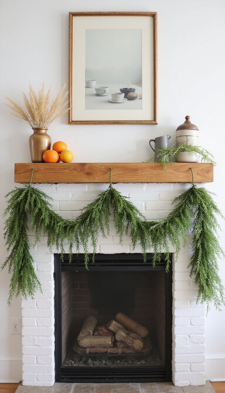 Herbal Rosemary And Thyme Scented Mantel Garland