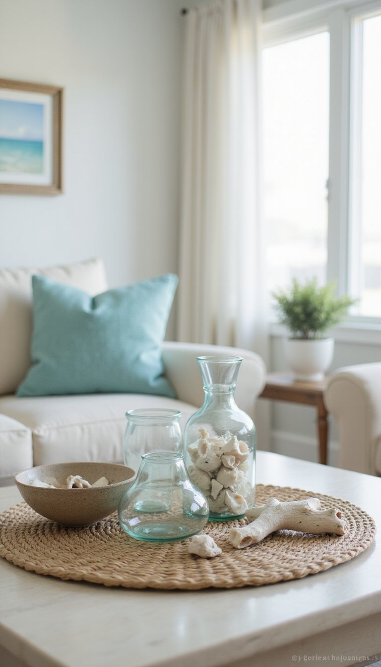Coastal Shells And Glass For Beachy Vibes