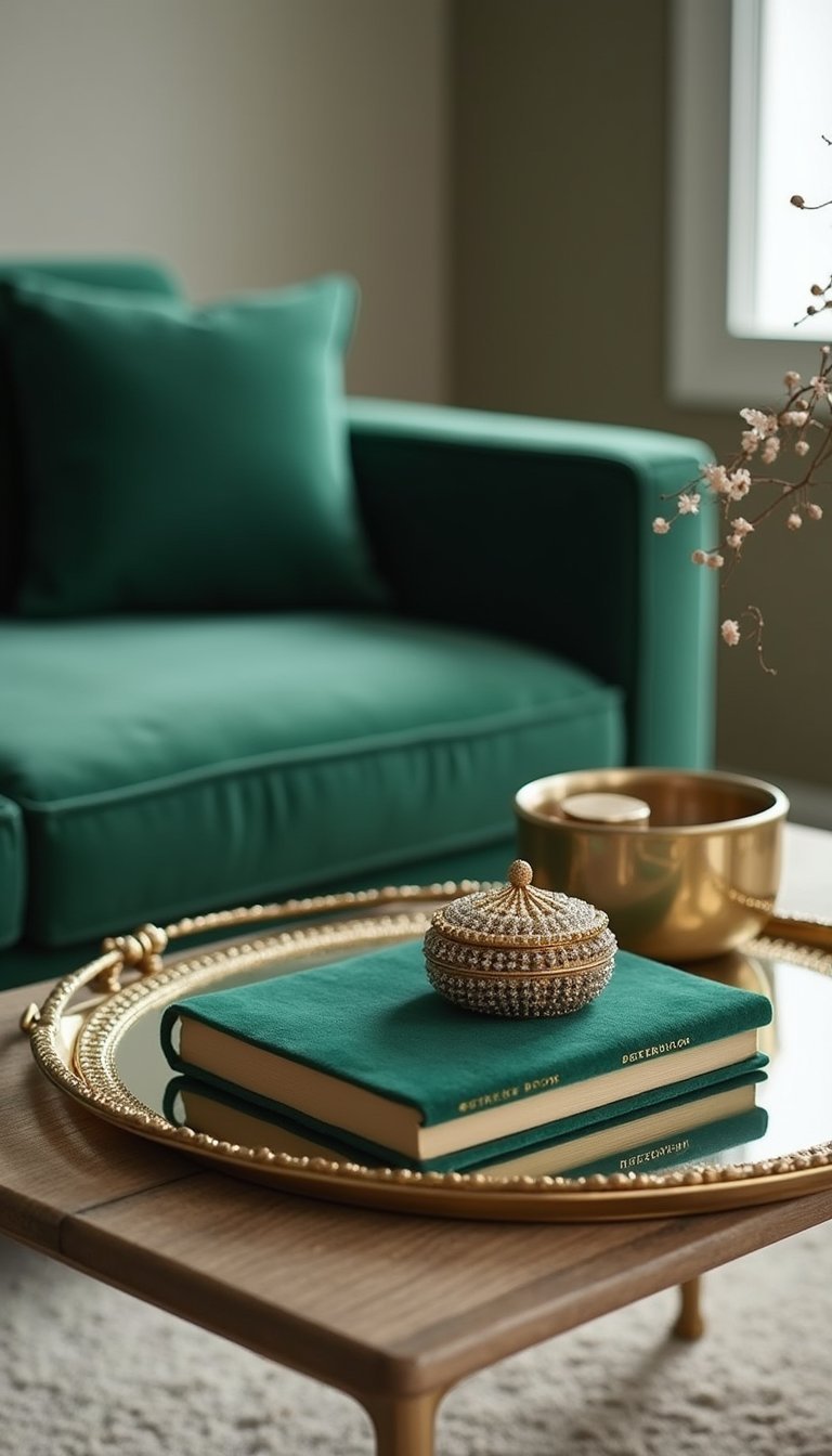 Mirrored Tray And Velvet For Low-Key Glam