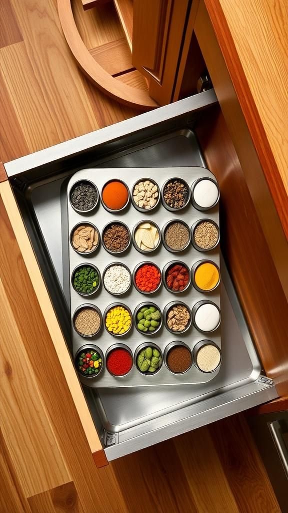 Magnetic Spice Tin Drawer Plate System