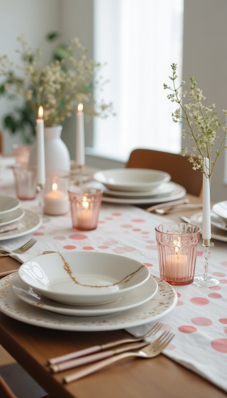 Confetti Linen Table Runner For Festive Dining