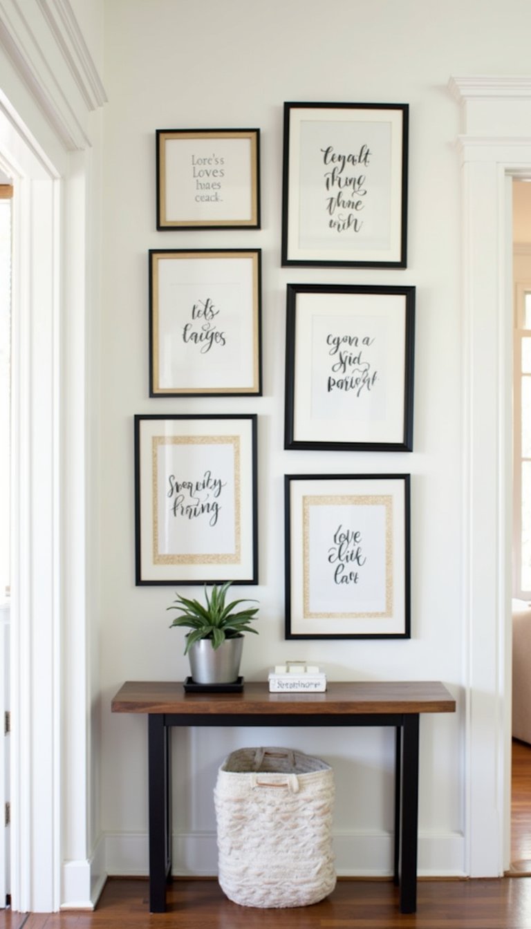 Love Letter Gallery Wall With Mixed Frames
