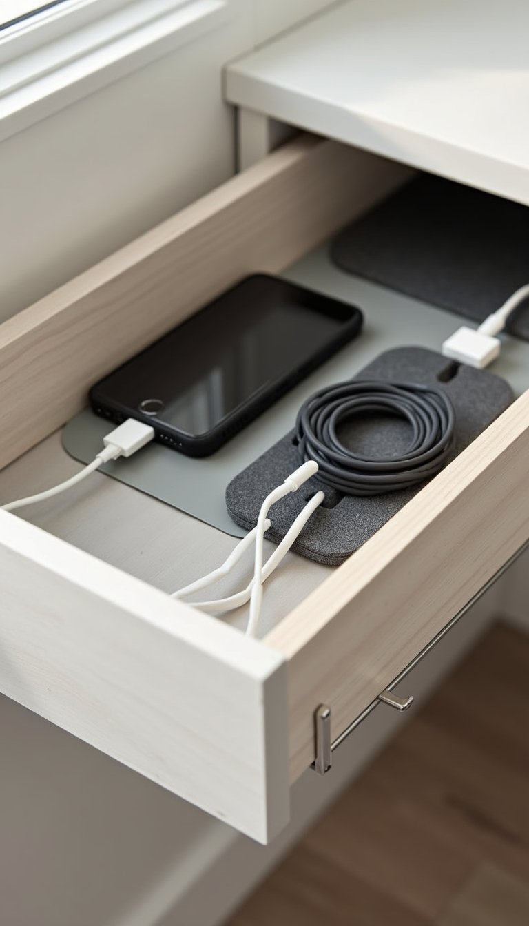 Built-In Charging Drawer For Small Devices
