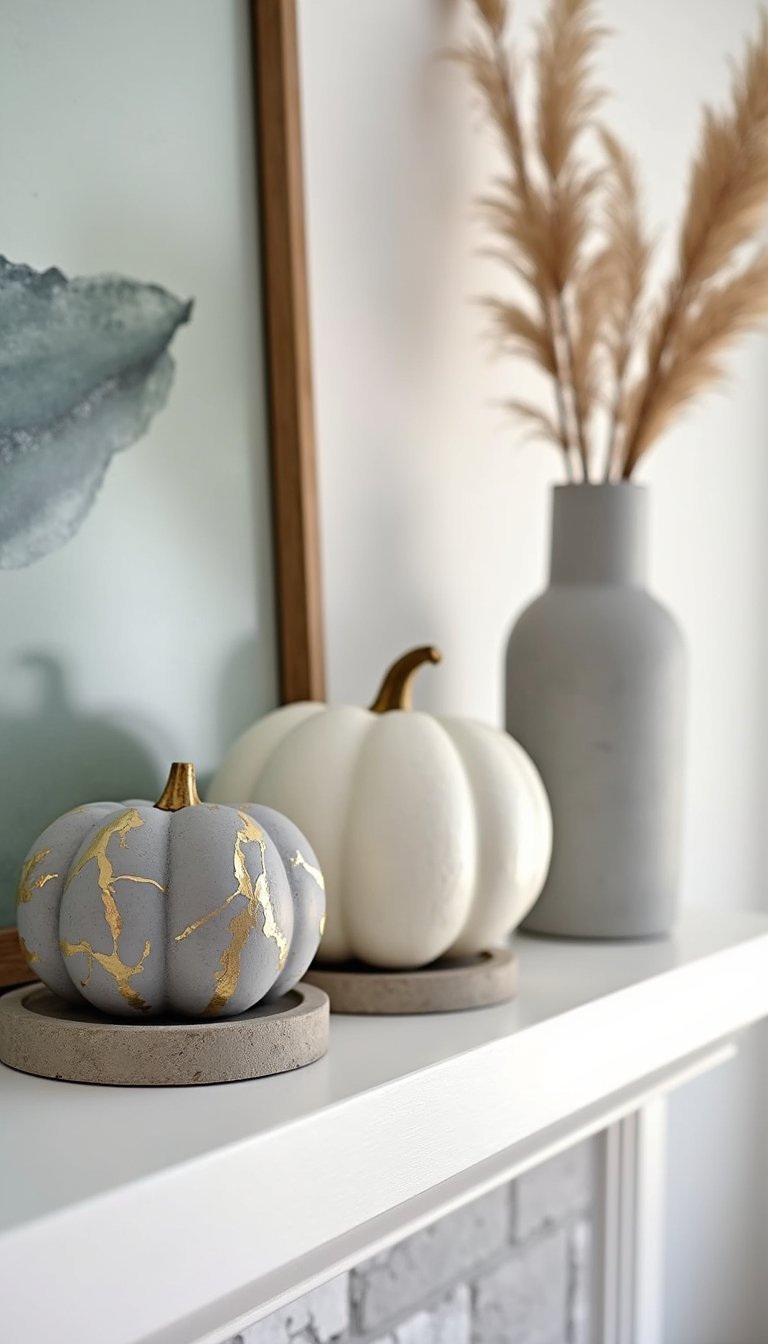 Painted Marble Effect Pumpkins For Chic Centerpiece Style