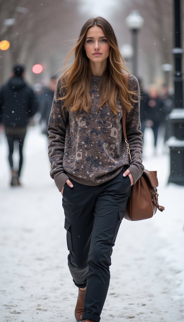 Printed Thermals Paired With Soft Shell Pants