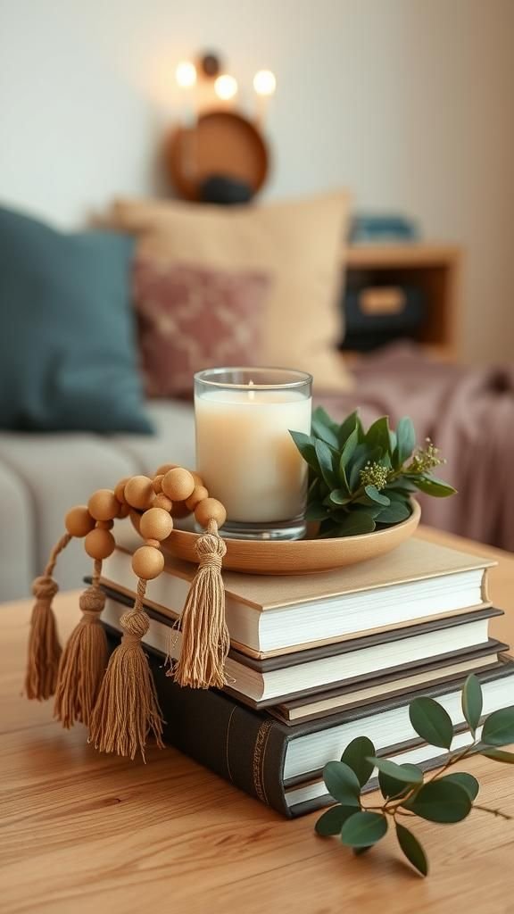 Farmhouse Bead Garland With Tassels And Tags