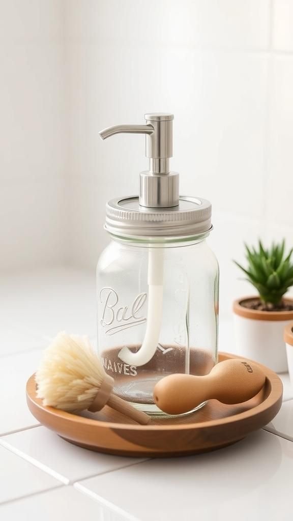Mason Jar Soap Dispenser With Vintage Charm
