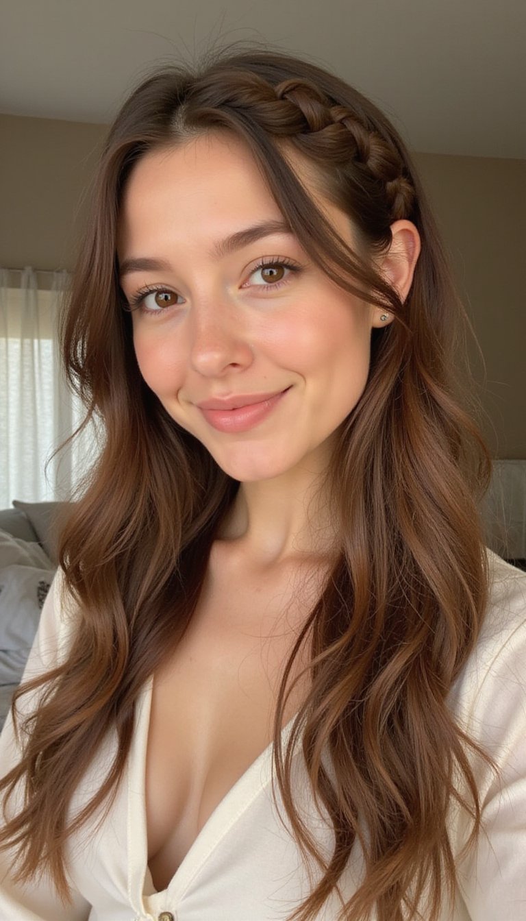 Braided Headband From Two Small Face Braids