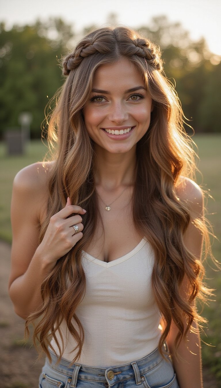 Loose Waterfall Braid For Soft Romantic Days