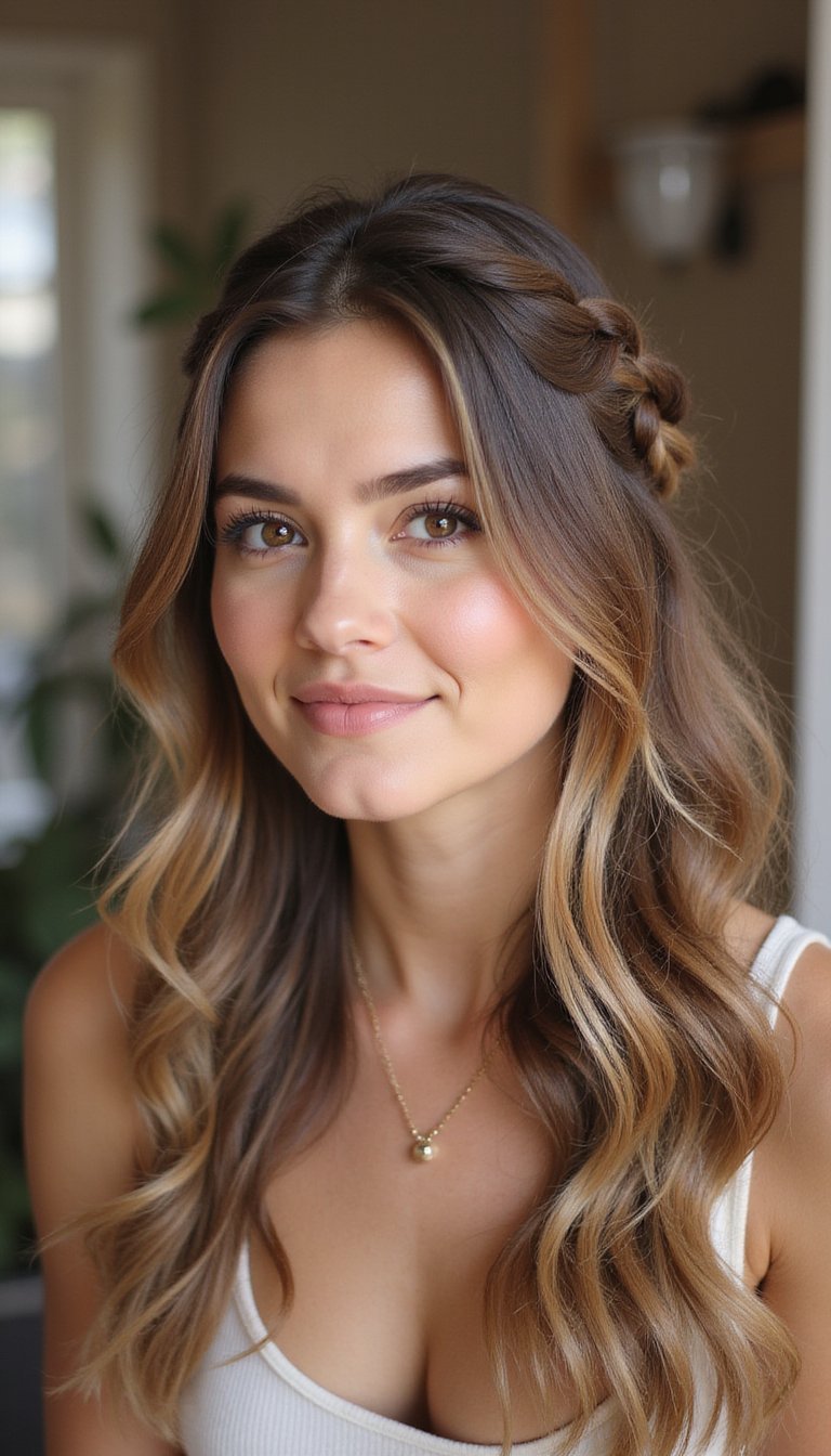 Quick Dutch Braid Into A Messy Low Bun