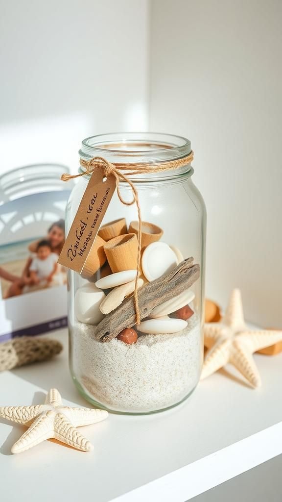 Beachcomber Seaside Memory Mason Jar