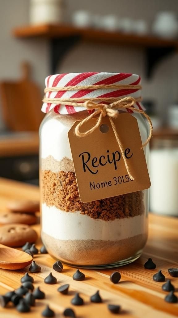 Layered Cookie Mix Gift In A Jar
