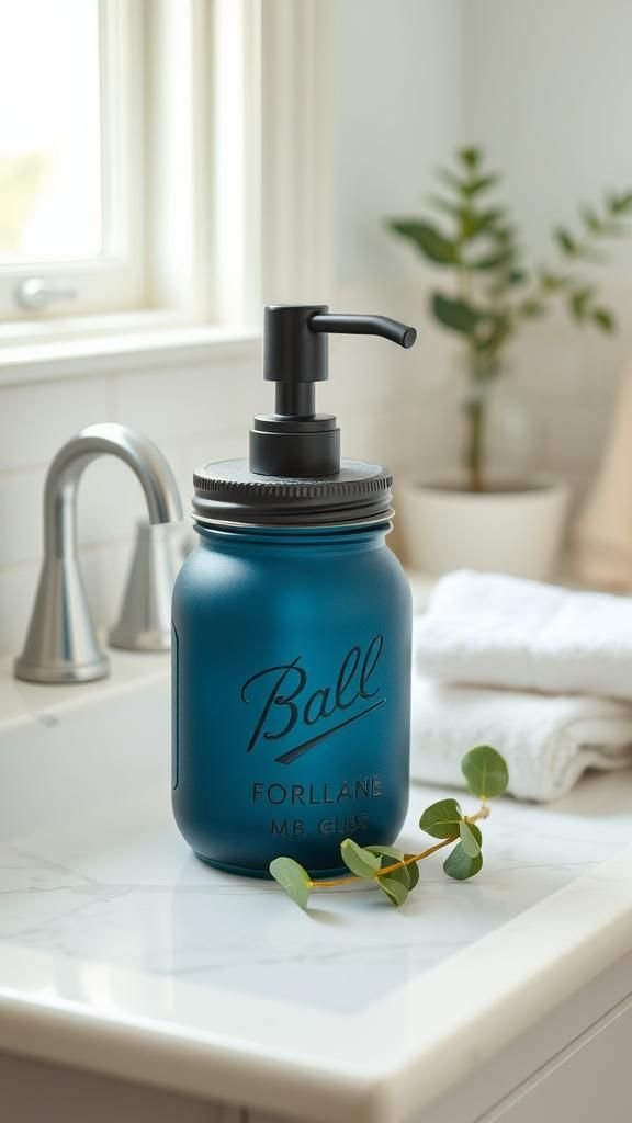 Vintage Mason Jar Bathroom Soap Dispenser
