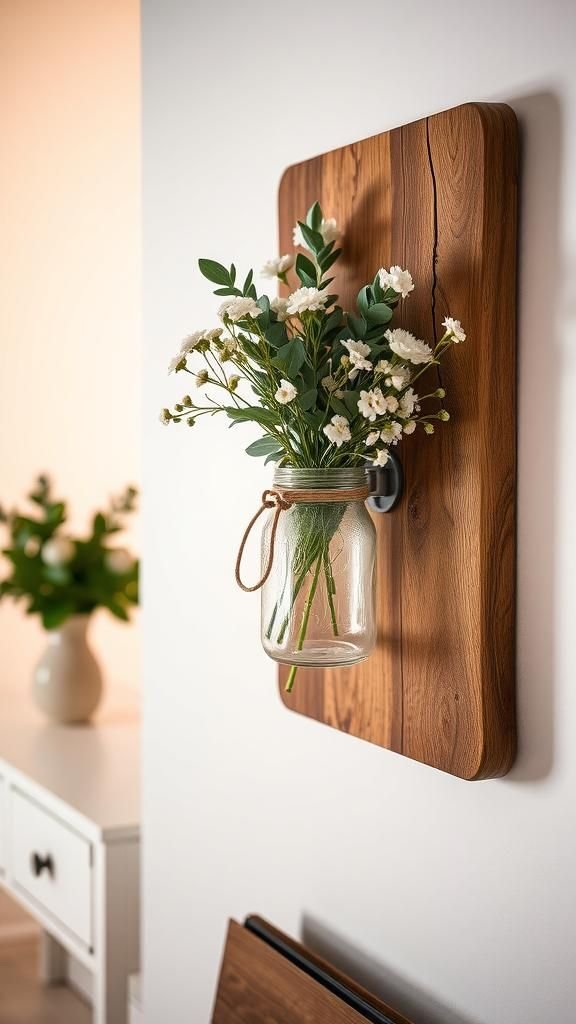 Wall-Mounted Mason Jar Sconce Vase