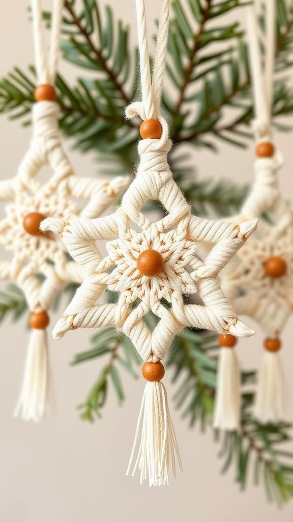 Boho Macramé Star Cord Ornaments