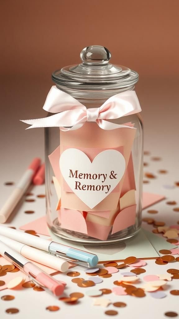 Memory Jar With Friendship Prompts And Confetti