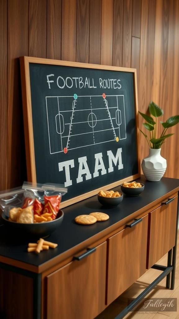 Chalkboard Playbook Sign For Big Plays