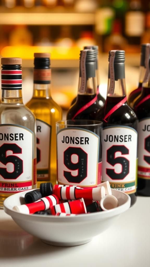 Jersey Number Drink Tags And Charms