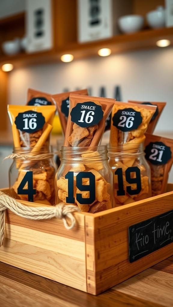 Mason Jar Stadium Snack Caddies Cluster