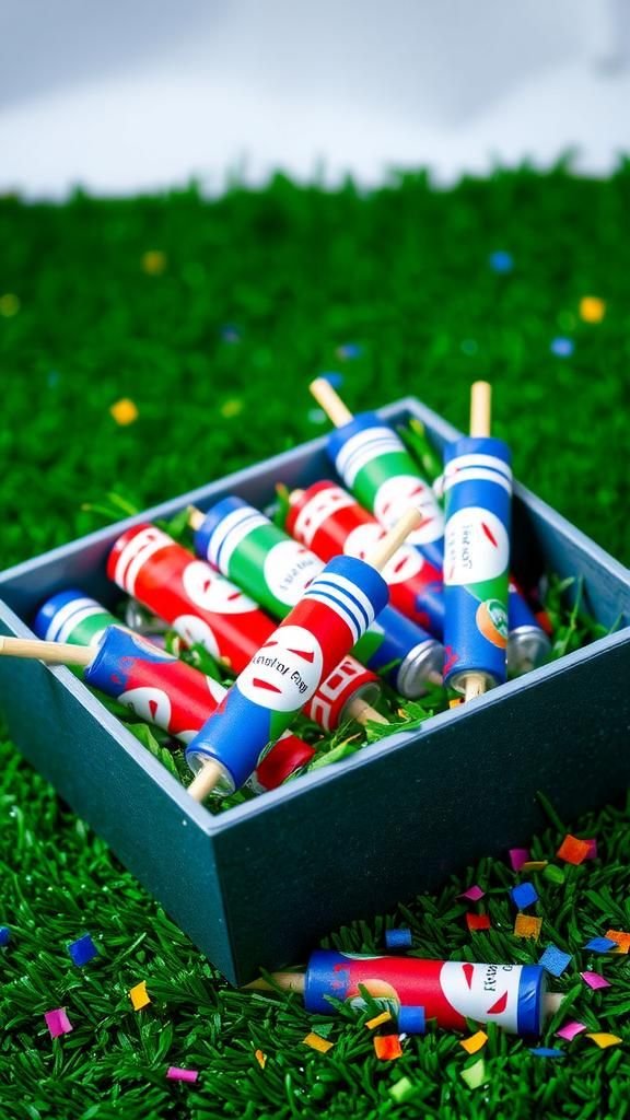 Team Color Confetti Poppers For Kickoff